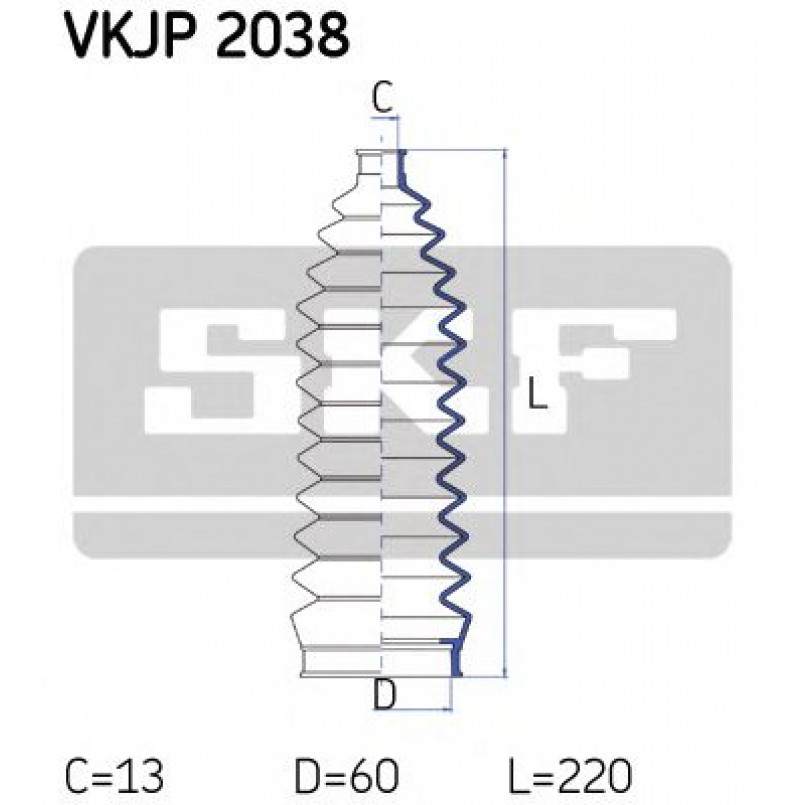 VKJP 2038 SKF - Пильовик привідного валу